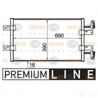 Радиатор кондиционера HELLA _BEHR HELLA SERVICE_ Opel Vivaro (A) 1 Автобус 2.5 CDTI (F7) 114 л.с. 2006 – 2024 8fc351319281 CLVRE4