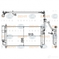 Радиатор кондиционера HELLA CH1R1N 8fc351307761 Mazda 2 _BEHR HELLA SERVICE_
