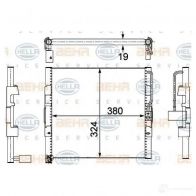 Радиатор кондиционера HELLA 8fc351303711 39257 _BEHR HELLA SERVICE_ 8KYIQNP