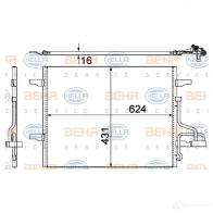 Радиатор кондиционера HELLA 39601 8fc351319401 R6EGK _BEHR HELLA SERVICE_