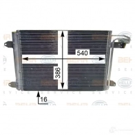 Радиатор кондиционера HELLA 39009 8fc351301044 VC4PW _BEHR HELLA SERVICE_ - Изображение 5