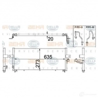 Радиатор кондиционера HELLA Nissan Almera (N15) 1 1995 – 2000 IBONCT _BEHR HELLA SERVICE_ 8fc351306341