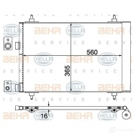 Радиатор кондиционера HELLA 4045621513283 8fc351300674 38991 L X3HJ0 - Изображение 2