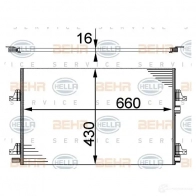 Радиатор кондиционера HELLA _BEHR HELLA SERVICE_ 39067 8fc351301434 BGN5LP - Изображение 2