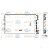 Радиатор кондиционера HELLA _BEHR HELLA SERVICE_ 8fc351024131 RKRTW 38623 - Изображение 2