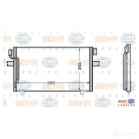 Радиатор кондиционера HELLA 38626 _BEHR HELLA SERVICE_ X4ZDR 8fc351024171 - Изображение 2