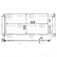 Радиатор кондиционера HELLA 8fc351304251 _BEHR HELLA SERVICE_ SLIP9 Fiat Linea