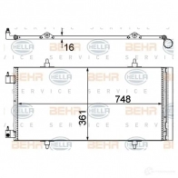 Радиатор кондиционера HELLA 39250 8fc351303651 WN1ZM _BEHR HELLA SERVICE_