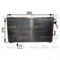 Радиатор кондиционера HELLA _BEHR HELLA SERVICE_ Peugeot 406 1 (8E, 8F) Универсал NUM7RB9 8fc351036171