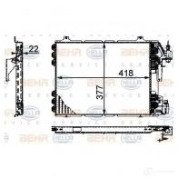 Радиатор кондиционера HELLA _BEHR HELLA SERVICE_ 8fc351317281 39486 3BUWEN