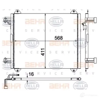 Радиатор кондиционера HELLA 8fc351038554 38877 P 8MHZ 4045621481667
