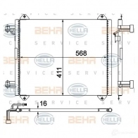 Радиатор кондиционера HELLA 8fc351038554 38877 P 8MHZ 4045621481667 - Изображение 3