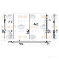 Радиатор кондиционера HELLA V8UZ4Z1 _BEHR HELLA SERVICE_ Fiat Palio (178) 1 Хэтчбек 1.3 JTD Multijet 69 л.с. 2003 – 2024 8fc351309301