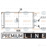 Радиатор кондиционера HELLA Fiat Panda (169) 2 Хэтчбек 1.2 LPG 60 л.с. 2009 – 2024 8fc351318721 _BEHR HELLA SERVICE_ JN7IHWQ