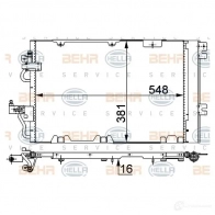 Радиатор кондиционера HELLA 4Y92SYG Opel Astra (H) 3 Хэтчбек 1.6 Turbo (L48) 180 л.с. 2007 – 2010 _BEHR HELLA SERVICE_ 8fc351301741