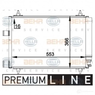 Радиатор кондиционера HELLA Peugeot 307 1 (3AC, PF2) Хэтчбек 1.6 HDi 90 л.с. 2005 – 2024 OE541KC _BEHR HELLA SERVICE_ 8fc351300661