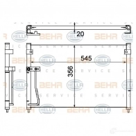 Радиатор кондиционера HELLA 8fc351038701 _BEHR HELLA SERVICE_ TAZ1O Mazda 626 (GF) 5 Седан 2.0 DI TD 90 л.с. 1998 – 2002