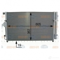 Радиатор кондиционера HELLA _BEHR HELLA SERVICE_ 39152 8fc351302341 Z52H6F - Изображение 2