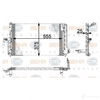 Радиатор кондиционера HELLA 8fc351036021 _BEHR HELLA SERVICE_ Opel Astra (F) 1 Универсал 1.6 i (F08. C05) 75 л.с. 1991 – 1998 53QEHE9