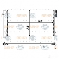 Радиатор кондиционера HELLA 4045621481803 8fc351302624 PE 5XYJ 39180 - Изображение 2