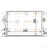 Радиатор кондиционера HELLA 38675 8Y9KEH1 _BEHR HELLA SERVICE_ 8fc351035581