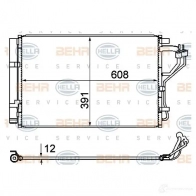 Радиатор кондиционера HELLA 8fc351344624 0 VLIDA 39765 4045621474638 - Изображение 2