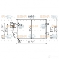 Радиатор кондиционера HELLA PWCBK 8fc351301394 39061 _BEHR HELLA SERVICE_ - Изображение 2