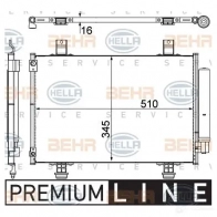 Радиатор кондиционера HELLA 8fc351303491 2EM8W _BEHR HELLA SERVICE_ Suzuki Swift (MZ, EZ) 2 2004 – 2010