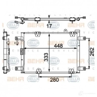 Радиатор кондиционера HELLA 8fc351303781 FBULMRY _BEHR HELLA SERVICE_ 39263