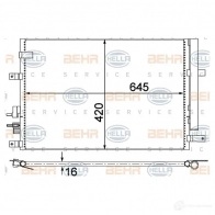 Радиатор кондиционера HELLA 39553 L 6RK8U 8fc351318394 4045621513429 - Изображение 2