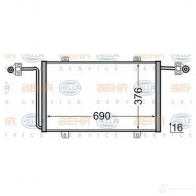 Радиатор кондиционера HELLA _BEHR HELLA SERVICE_ 8JP4WJE 39355 8fc351306541