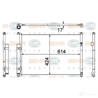 Радиатор кондиционера HELLA Suzuki Grand Vitara _BEHR HELLA SERVICE_ 8fc351304351 X4HY43F