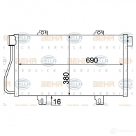Радиатор кондиционера HELLA 8fc351306681 39360 _BEHR HELLA SERVICE_ DKWOMLZ