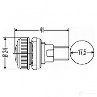 Контрольная лампа HELLA 2aa001200041 14026 MDEFL 020 019 - Изображение 2