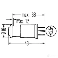 Контрольная лампа HELLA 0 20002 QOKRK 2aa001204011 14032 - Изображение 2