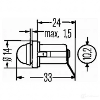 Контрольная лампа HELLA 0200 26 L9ZHP3 2aa001201011 14030 - Изображение 2