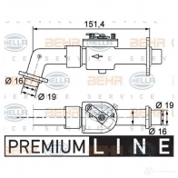 Клапан охлаждающей жидкости, кран печки HELLA 9xl351328111 70Z2L _BEHR HELLA SERVICE_ 52475