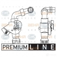 Клапан охлаждающей жидкости, кран печки HELLA _BEHR HELLA SERVICE_ 52470 T8964I 9xl351029071