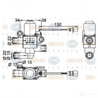 Клапан охлаждающей жидкости, кран печки HELLA 52483 _BEHR HELLA SERVICE_ 9xl351328381 VJTPK