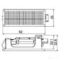 Плафон подсветки двери HELLA 2XT 010 622-101 4082300514520 41 DV8Z 18723 - Изображение 2