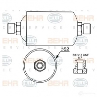 Осушитель кондиционера HELLA 8ft351006514 5 SK18B 4045621528713 1424276050 - Изображение 3