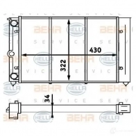 Радиатор охлаждения двигателя HELLA 8mk376713324 _BEHR HELLA SERVICE_ S5JZKQJ 45447