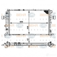 Радиатор охлаждения двигателя HELLA JVVJO 8mk376713014 _BEHR HELLA SERVICE_ Opel Astra (G) 2 Седан 2.0 DTI 16V (F69) 101 л.с. 1999 – 2005