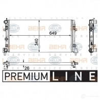 Радиатор охлаждения двигателя HELLA _BEHR HELLA SERVICE_ QKJ2NBA Audi A1 (8XA, F) 1 Спортбек 1.6 Tdi 105 л.с. 2011 – 2015 8mk376754281