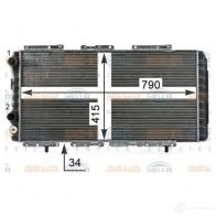 Радиатор охлаждения двигателя HELLA 44830 8mk376700554 2J6GWAJ _BEHR HELLA SERVICE_ - Изображение 5