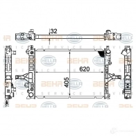 Радиатор охлаждения двигателя HELLA 8mk376774231 _BEHR HELLA SERVICE_ 47072 1UFZYS - Изображение 2