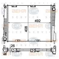 Радиатор охлаждения двигателя HELLA NGSD9QQ 8mk376735141 Renault Clio (KR) 3 Универсал 1.6 16V 109 л.с. 2008 – 2024 _BEHR HELLA SERVICE_