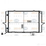 Радиатор охлаждения двигателя HELLA 8mk376706741 _BEHR HELLA SERVICE_ 44981 5LUUF6 - Изображение 6