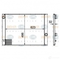 Радиатор охлаждения двигателя HELLA 45934 PUGVEUM 8mk376719131 _BEHR HELLA SERVICE_ - Изображение 7