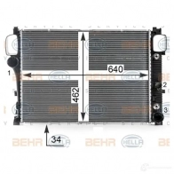 Радиатор охлаждения двигателя HELLA N59L7O _BEHR HELLA SERVICE_ 8mk376700614 44842 - Изображение 4